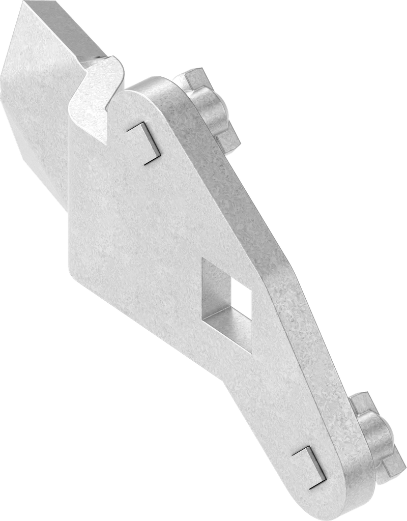 Zunge mit Stangenantrieb rechts, Stahl verzinkt