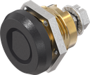 Safety quarter turn Eastern Europe Ø 13 half-round, Brass and zinc die black powder-coated
