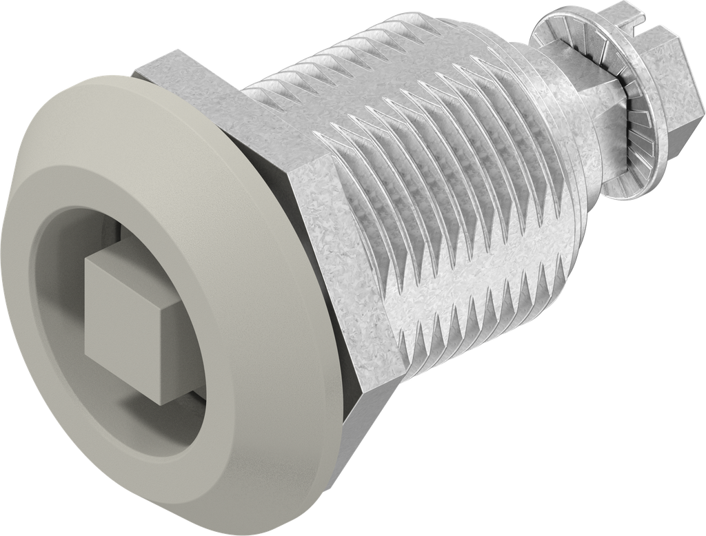Compression latch, square 8, Zinc die off-white powder-coated