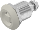 Compression latch, square 8, Zinc die off-white powder-coated