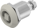 Compression latch, square 8, Zinc die off-white powder-coated