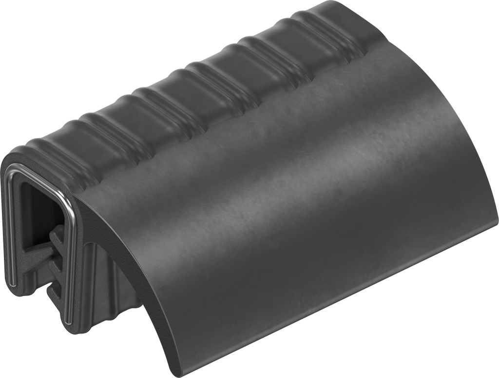 Sealing profile made of fire protection material, self-clamping, Foam rubber EPDM; clamping profile EPDM 60 ± 5 Shore A black