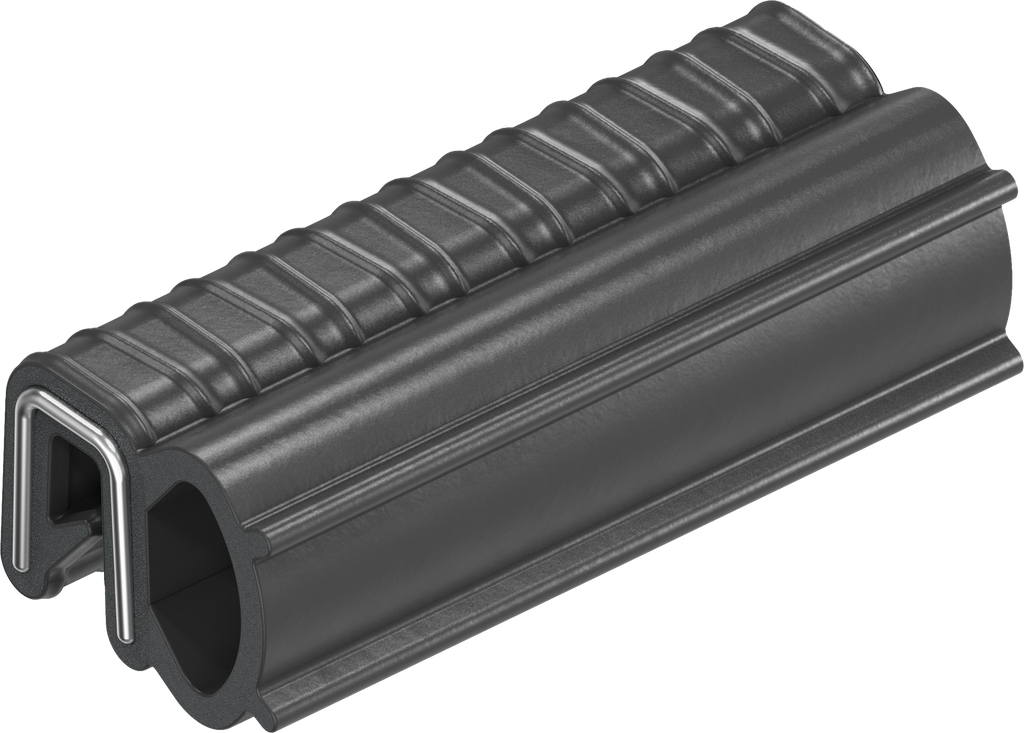 Sealing profile, self-clamping, Foam rubber EPDM; clamping profile EPDM 65 ± 5 Shore A black