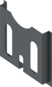 Schaltplantasche selbstklebend, Polystyrol schwarzgrau gepulvert