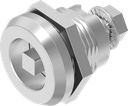 Sicherheits-Vorreiber Vierkant 6, Edelstahl AISI 303