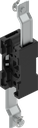 Rod control for flat rods or round rods, Polyamide black and aluminium