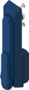 Swinghandle for profile half cylinder 40 mm (A = 30 mm), Polyamide GF steel blue
