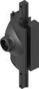 Latch for aluminium window with insert square 6, Zinc die black powder-coated