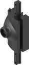 Latch for aluminium window with insert square 8, Zinc die black powder-coated