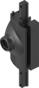 Latch for aluminium window with insert slot 2 x 4 coinproof, Zinc die black powder-coated