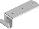 Hook, drilled, Stainless steel AISI 304 raw