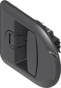 Folding T-handle with compression function blind (non-keyed), Polyamide GF black and zinc die black powder-coated