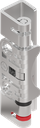 125° hinge for quick door installation, Stainless steel