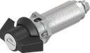 Wing knob quarter turn, keyed different, Zinc die black powder-coated