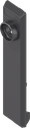 Escutcheon with hook, Polyamide GF V0 black